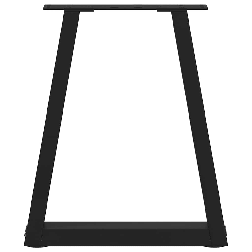 vidaXL Couchtischbeine V-Form 2 Stück Schwarz 28x(42-43,3) cm Stahl