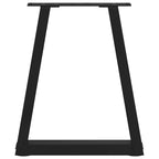 vidaXL Couchtischbeine V-Form 2 Stück Schwarz 28x(42-43,3) cm Stahl