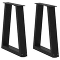vidaXL Couchtischbeine V-Form 2 Stück Schwarz 38x(42-43,3) cm Stahl