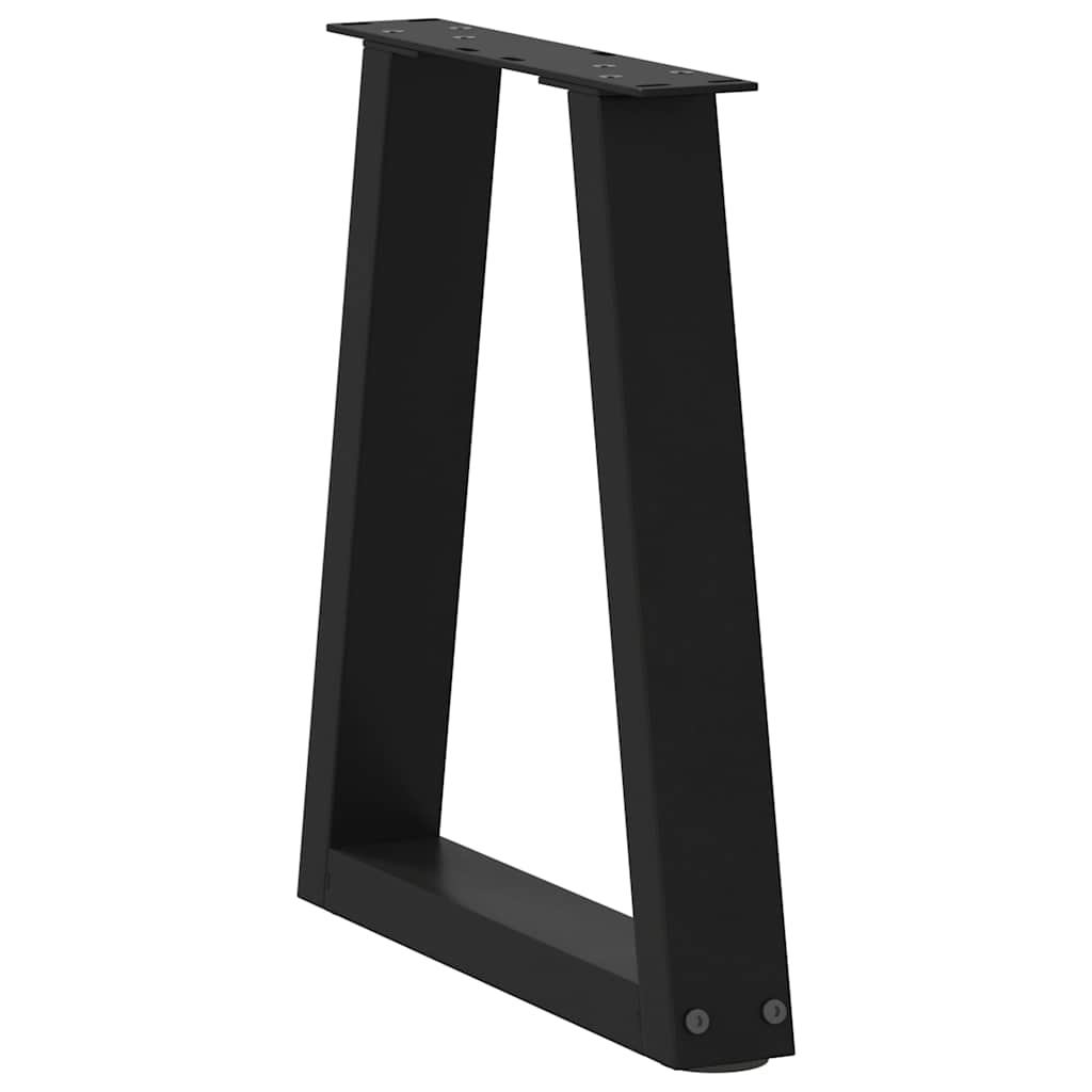 vidaXL Couchtischbeine V-Form 2 Stück Schwarz 38x(42-43,3) cm Stahl