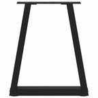 vidaXL Couchtischbeine V-Form 2 Stück Schwarz 38x(42-43,3) cm Stahl