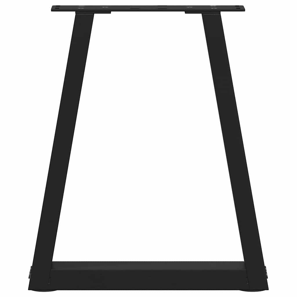 vidaXL Couchtischbeine V-Form 2 Stück Schwarz 38x(42-43,3) cm Stahl