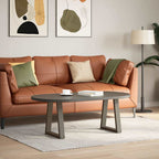 vidaXL Couchtischbeine V-Form 2 Stück Naturstahl 38x(42-43,3) cm Stahl