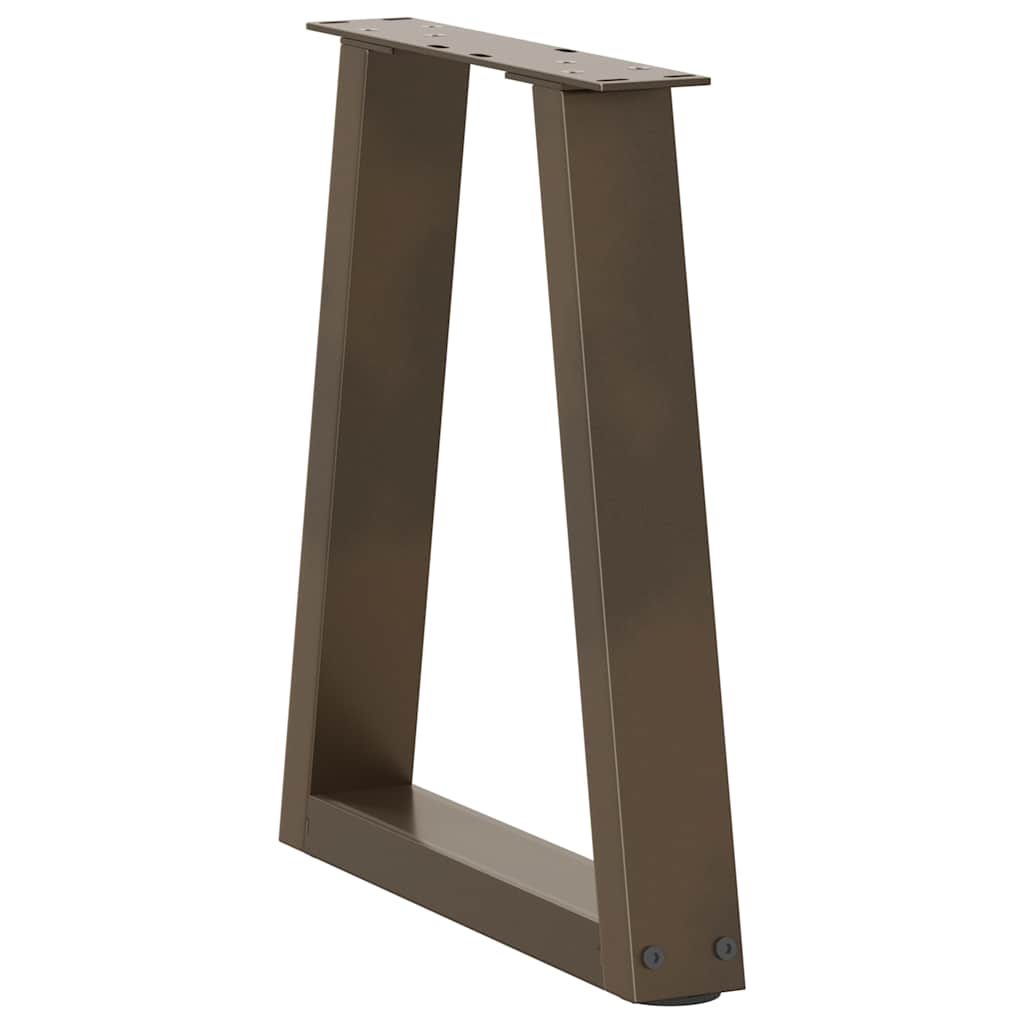 vidaXL Couchtischbeine V-Form 2 Stück Naturstahl 38x(42-43,3) cm Stahl