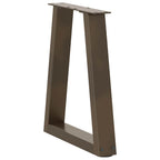 vidaXL Couchtischbeine V-Form 2 Stück Naturstahl 38x(42-43,3) cm Stahl