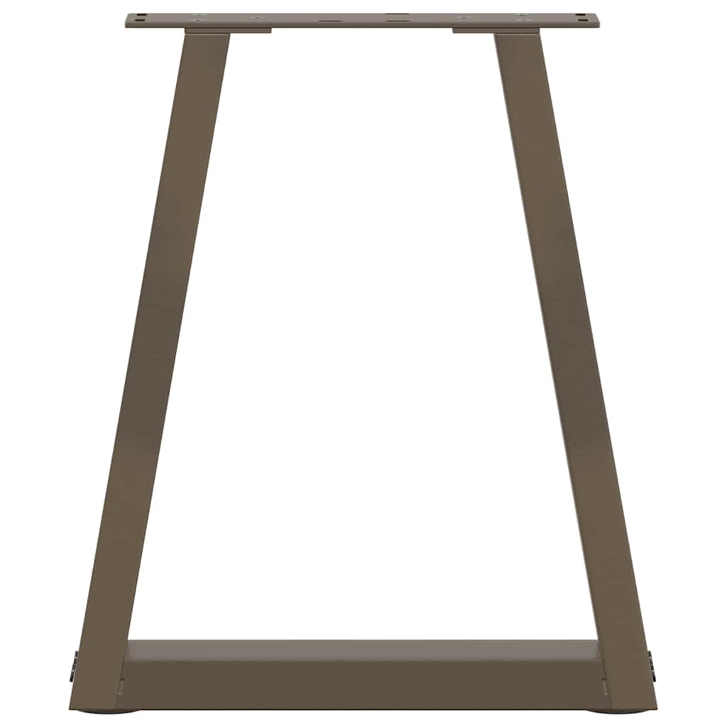 vidaXL Couchtischbeine V-Form 2 Stück Naturstahl 38x(42-43,3) cm Stahl