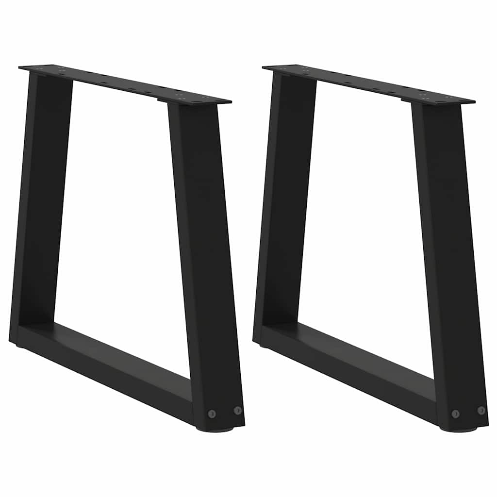 vidaXL Couchtischbeine V-Form 2 Stück Schwarz 50x(42-43,3) cm Stahl