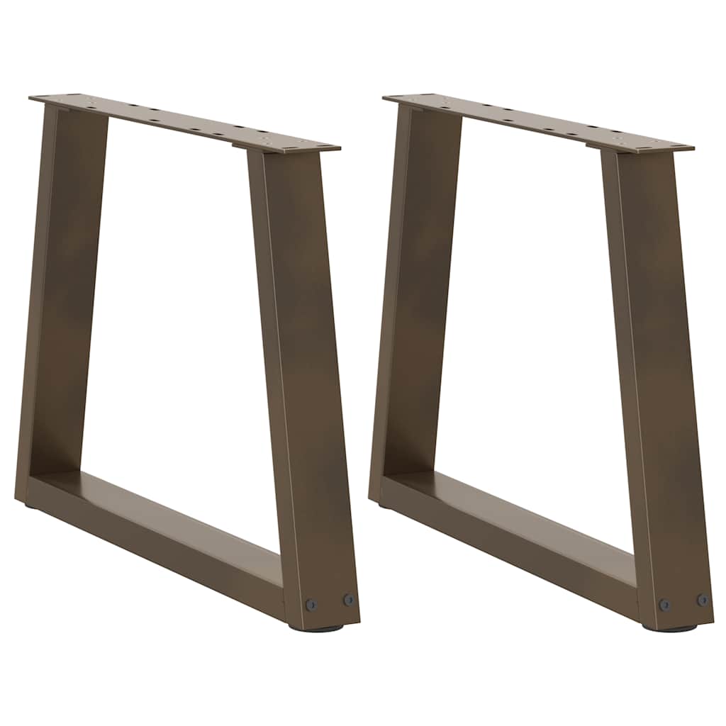 vidaXL Couchtischbeine V-Form 2 Stück Naturstahl 50x(42-43,3) cm Stahl
