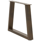 vidaXL Couchtischbeine V-Form 2 Stück Naturstahl 50x(42-43,3) cm Stahl