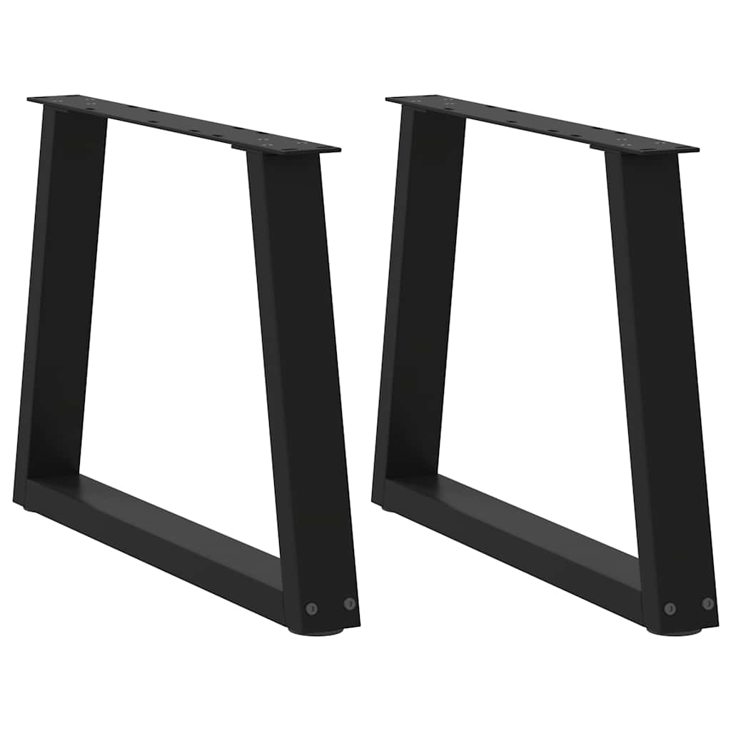 vidaXL Couchtischbeine V-Form 2 Stück Schwarz 60x(42-43,3) cm Stahl