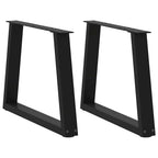 vidaXL Couchtischbeine V-Form 2 Stück Schwarz 60x(42-43,3) cm Stahl