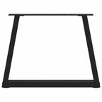 vidaXL Couchtischbeine V-Form 2 Stück Schwarz 60x(42-43,3) cm Stahl
