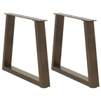 vidaXL Couchtischbeine V-Form 2 Stück Naturstahl 60x(42-43,3) cm Stahl
