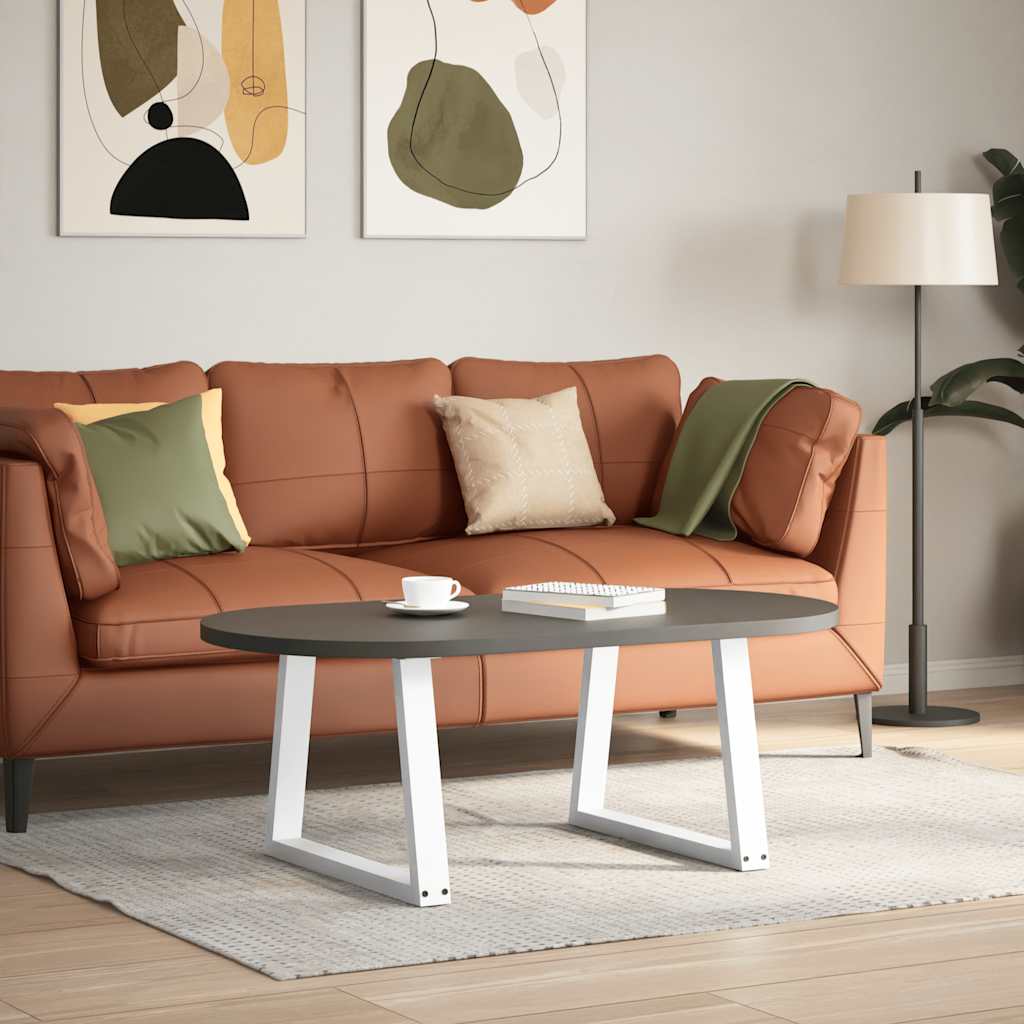 vidaXL Couchtischbeine V-Form 2 Stück Naturstahl 60x(42-43,3) cm Stahl