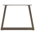 vidaXL Couchtischbeine V-Form 2 Stück Naturstahl 60x(42-43,3) cm Stahl
