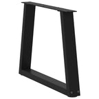 vidaXL Couchtischbeine V-Form 2 Stück Schwarz 70x(42-43,3) cm Stahl