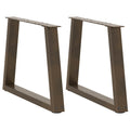 vidaXL Couchtischbeine V-Form 2 Stück Naturstahl 70x(42-43,3) cm Stahl