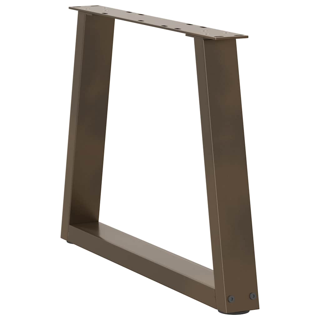 vidaXL Couchtischbeine V-Form 2 Stück Naturstahl 70x(42-43,3) cm Stahl