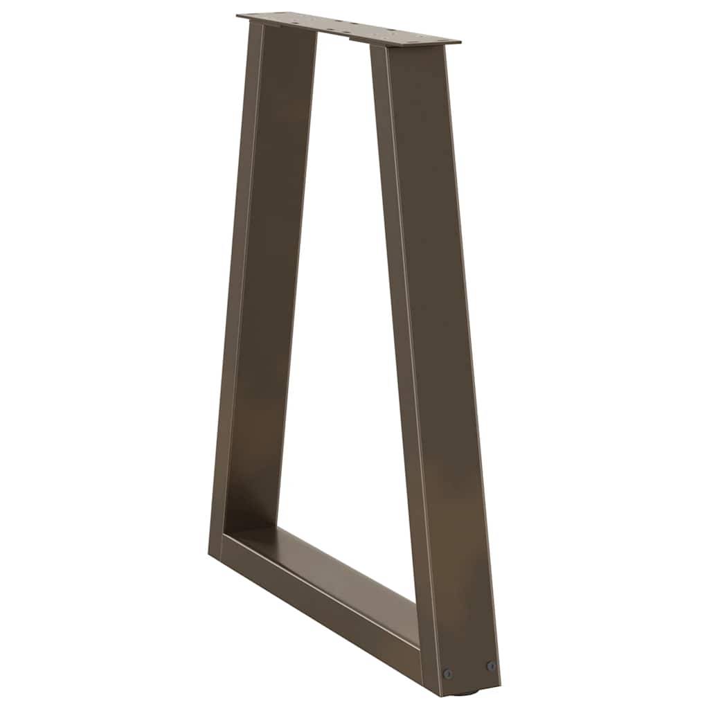 vidaXL Esstisch Beine V-Form 2 Stück Naturstahl 50x(72-73,3) cm Stahl