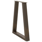 vidaXL Esstisch Beine V-Form 2 Stück Naturstahl 50x(72-73,3) cm Stahl