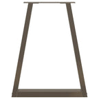 vidaXL Esstisch Beine V-Form 2 Stück Naturstahl 50x(72-73,3) cm Stahl