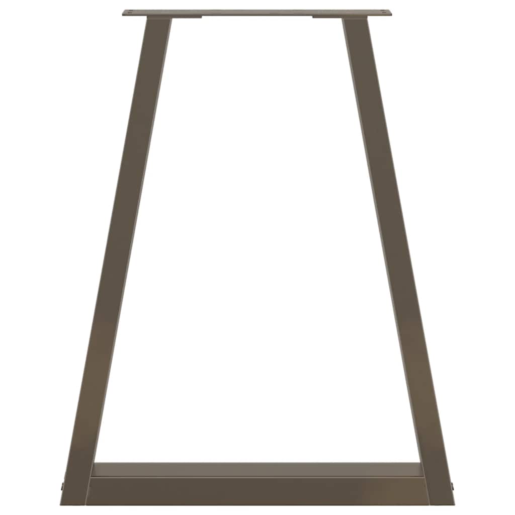 vidaXL Esstisch Beine V-Form 2 Stück Naturstahl 50x(72-73,3) cm Stahl