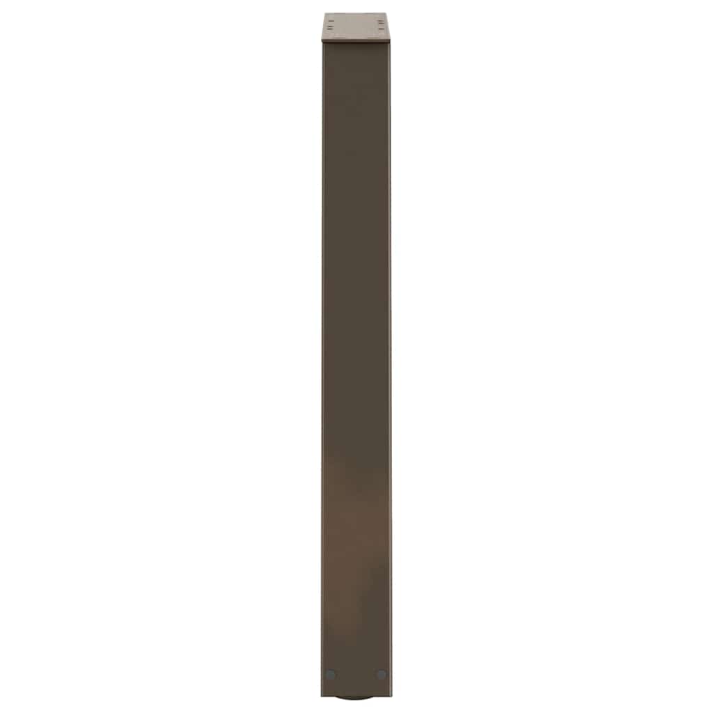 vidaXL Esstisch Beine V-Form 2 Stück Naturstahl 50x(72-73,3) cm Stahl