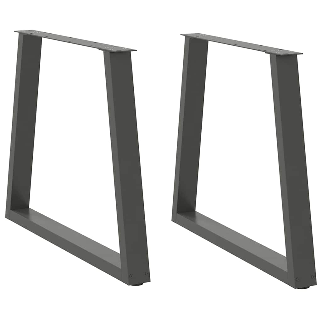 vidaXL Esstisch Beine V-Form 2 Stück Schwarz 70x(72-73,3) cm Stahl
