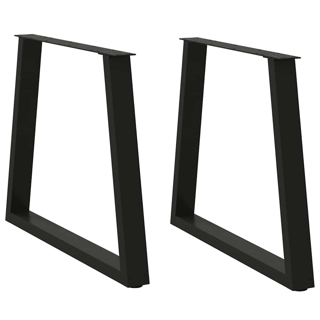 vidaXL Esstischbeine V-Form 2 Stück Schwarz 80x(72-73,3) cm Stahl