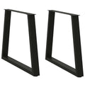 vidaXL Esstischbeine V-Form 2 Stück Schwarz 80x(72-73,3) cm Stahl