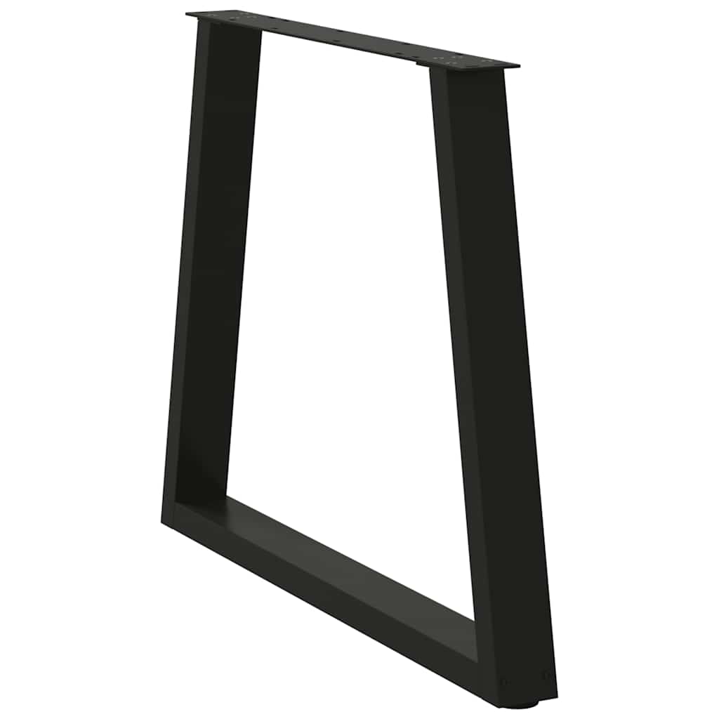 vidaXL Esstischbeine V-Form 2 Stück Schwarz 80x(72-73,3) cm Stahl