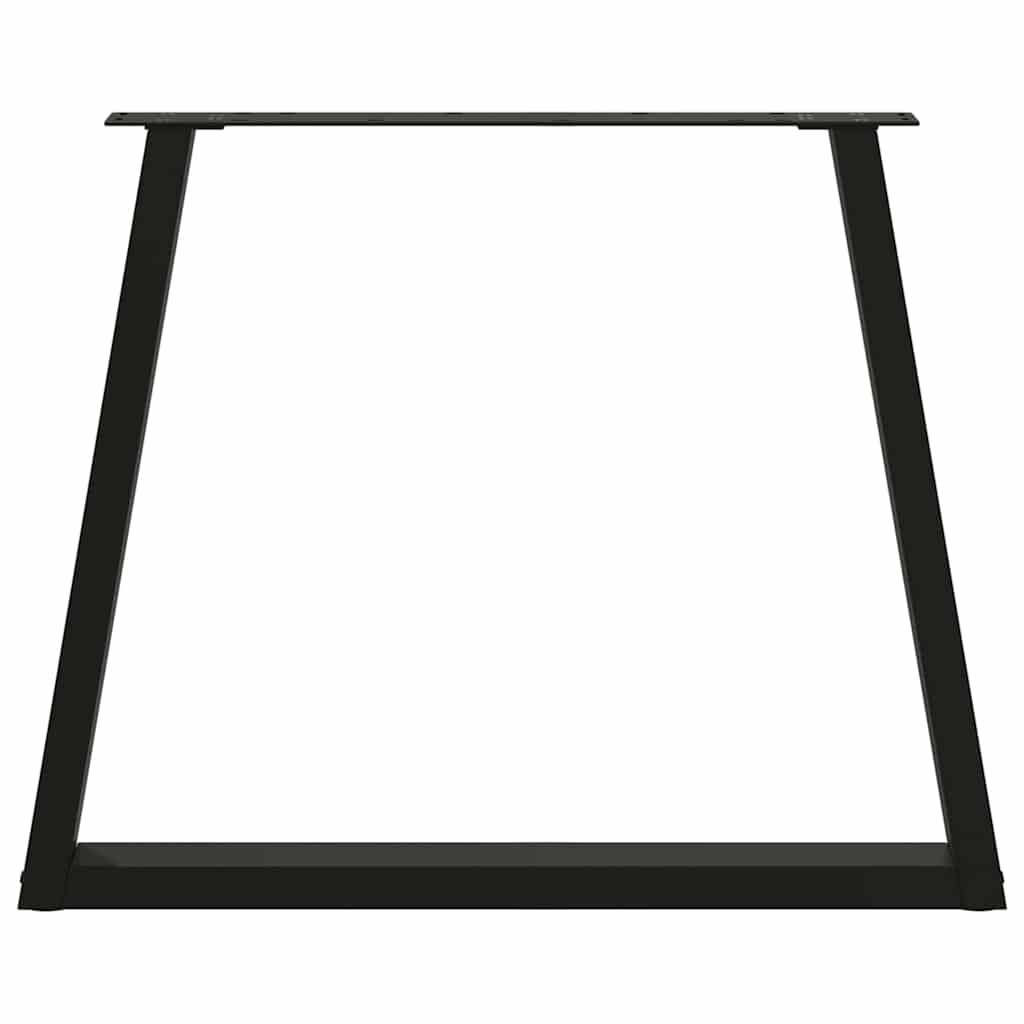 vidaXL Esstischbeine V-Form 2 Stück Schwarz 80x(72-73,3) cm Stahl