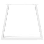 vidaXL Esstisch Beine V-Form 2 Stück Weiß 80x(72-73,3) cm Stahl