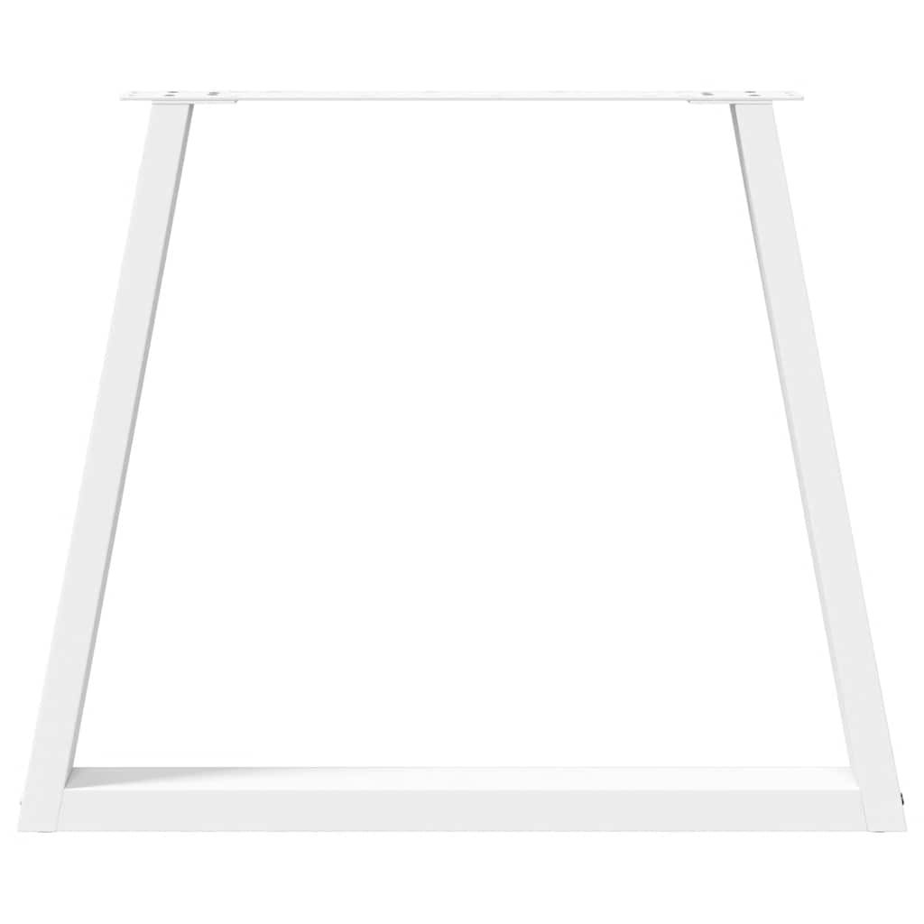 vidaXL Esstisch Beine V-Form 2 Stück Weiß 80x(72-73,3) cm Stahl