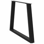 vidaXL Esstisch Beine V-Form 2 Stück Schwarz 90x(72-73,3) cm Stahl
