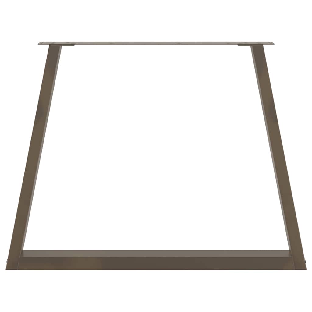 vidaXL Esstisch Beine V-Form 2 Stück Naturstahl 90x(72-73,3) cm Stahl