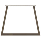 vidaXL Esstisch Beine V-Form 2 Stück Naturstahl 90x(72-73,3) cm Stahl