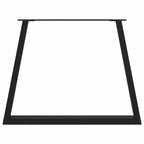 vidaXL Esstisch Beine V-Form 2 Stück Schwarz 100x(72-73,3) cm Stahl