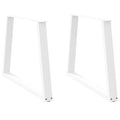 vidaXL Esstischbeine V-Form 2 Stück Weiß 100x(72-73,3) cm Stahl