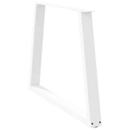 vidaXL Esstischbeine V-Form 2 Stück Weiß 100x(72-73,3) cm Stahl