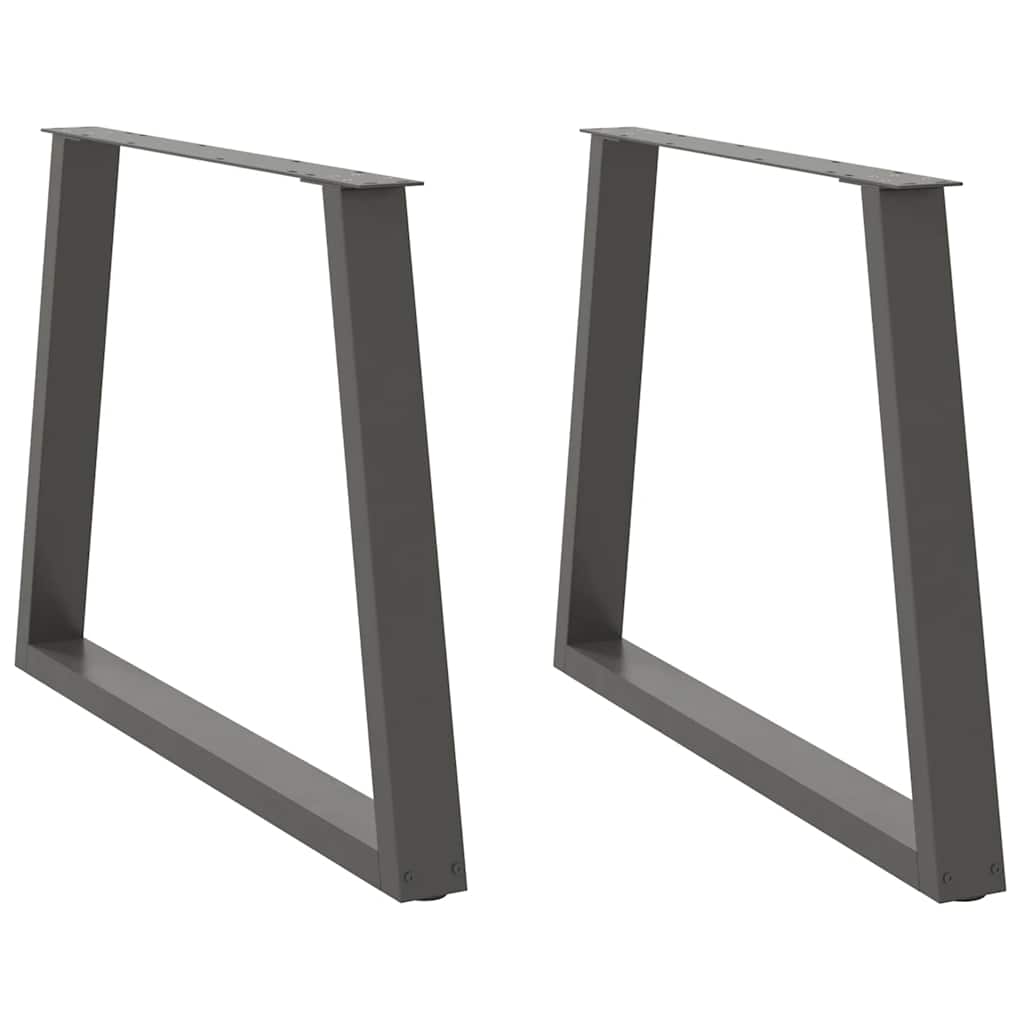 vidaXL Esstisch Beine V-Form 2 Stück Schwarz 100x(72-73,3) cm Stahl
