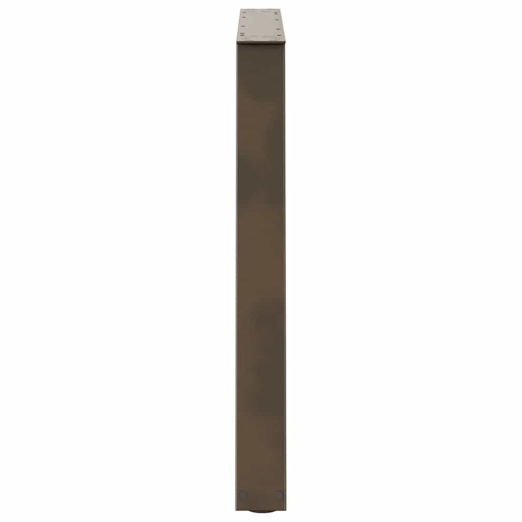 vidaXL Esstischbeine V-Form 2 Stück Naturstahl 100x(72-73,3) cm Stahl