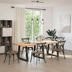 vidaXL Esstisch Beine V-Form 3 Stück Schwarz 70x(72-73,3) cm Stahl