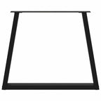 vidaXL Esstisch Beine V-Form 3 Stück Schwarz 70x(72-73,3) cm Stahl