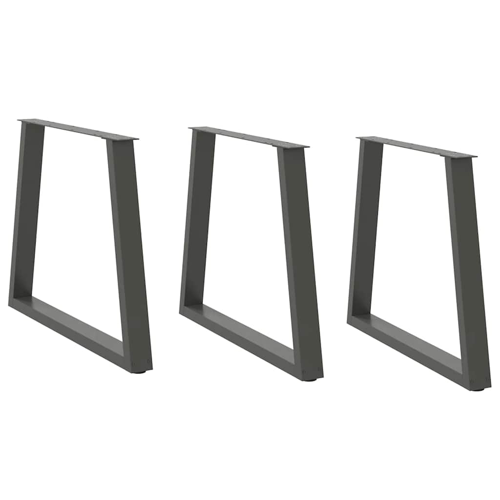 vidaXL Esstisch Beine V-Form 3 Stück Schwarz 70x(72-73,3) cm Stahl