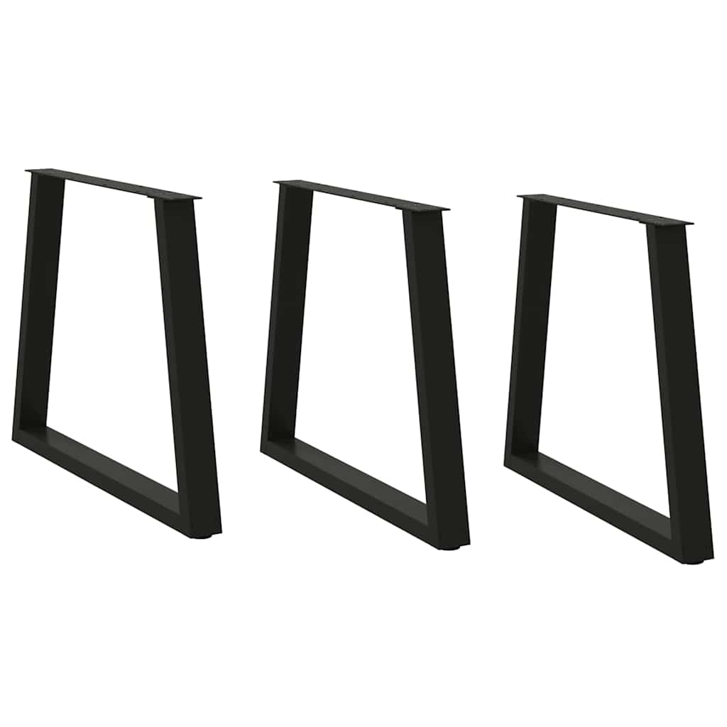 vidaXL Esstisch Beine V-Form 3 Stück Schwarz 80x(72-73,3) cm Stahl