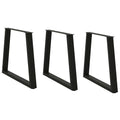 vidaXL Esstisch Beine V-Form 3 Stück Schwarz 80x(72-73,3) cm Stahl