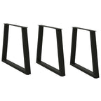 vidaXL Esstisch Beine V-Form 3 Stück Schwarz 80x(72-73,3) cm Stahl