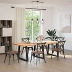 vidaXL Esstisch Beine V-Form 3 Stück Schwarz 80x(72-73,3) cm Stahl