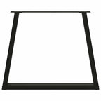 vidaXL Esstisch Beine V-Form 3 Stück Schwarz 80x(72-73,3) cm Stahl